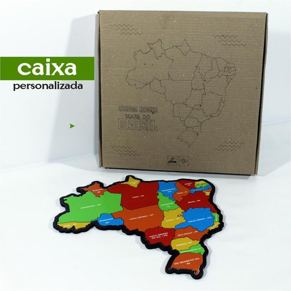 Imagem de Quebra Cabeça Infantil Mapa Do Brasil Brinquedo Educativo