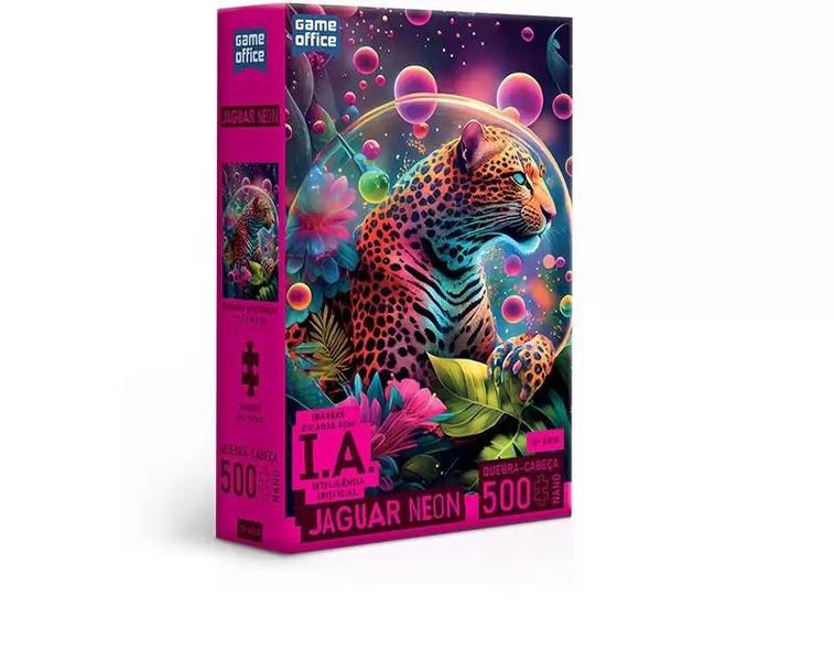 Imagem de Quebra cabeça jaguar neon 500 pçs nano feito por ia