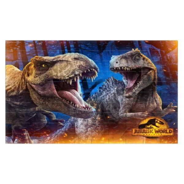 Imagem de Quebra Cabeça Jurassic World Batalha Dinossauros T-Rex 100pç