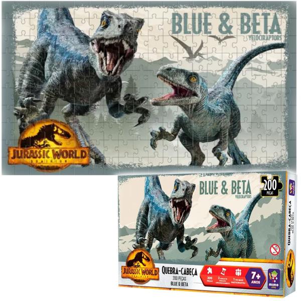 Imagem de Quebra Cabeça Jurassic World Velociraptors Blue Beta 200 Pçs