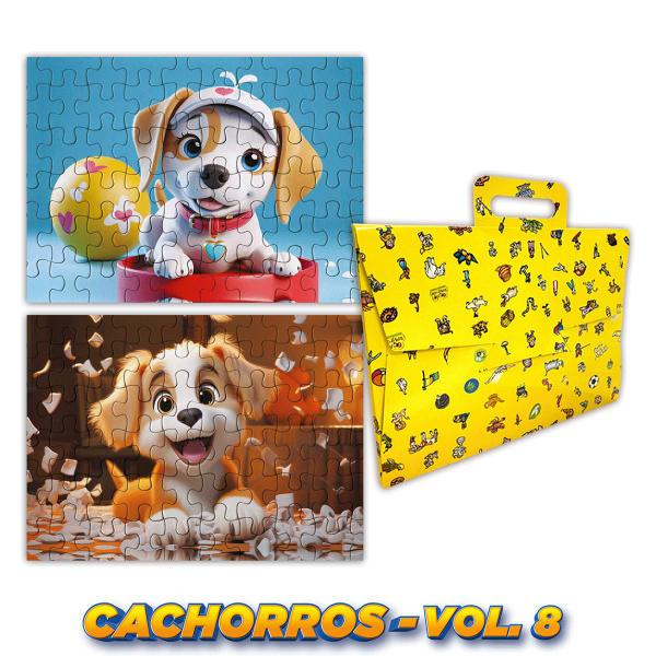 Imagem de Quebra Cabeça Kit Com 2 Modelos Cachorros - Vol 8