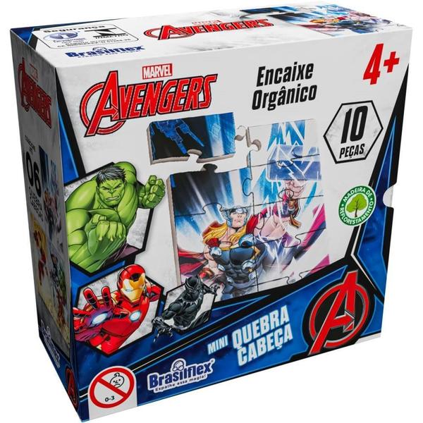 Imagem de QUEBRA-CABEÇA Madeira Avengers Mini 10 Peças DP.C/06