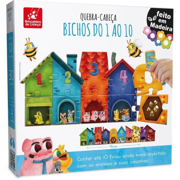 Imagem de QUEBRA-CABECA Madeira Bichos do 1 AO 10 30PCS