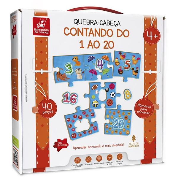 Imagem de QUEBRA-CABECA Madeira Contando do 1 AO 20 40PCS