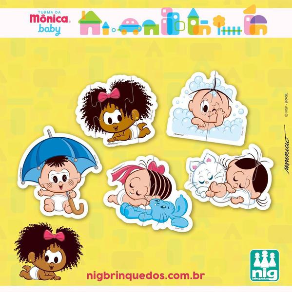 Imagem de Quebra cabeça madeira turma da mônica baby - nig brinquedos