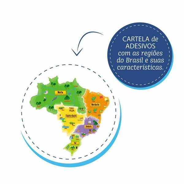 Imagem de Quebra-Cabeça Mapa do Brasil 3D Plástico - Elka