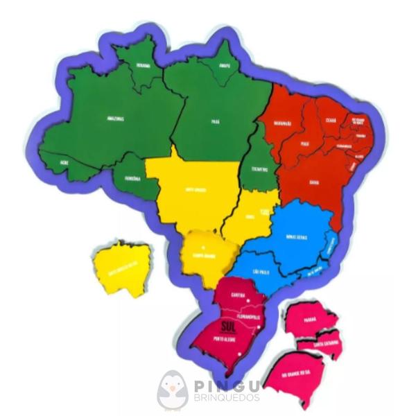 Imagem de Quebra-cabeça Mapa Do Brasil - Babebi