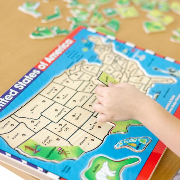 Imagem de Quebra-cabeça Mapa dos EUA com Som, Melissa & Doug (40 pçs)