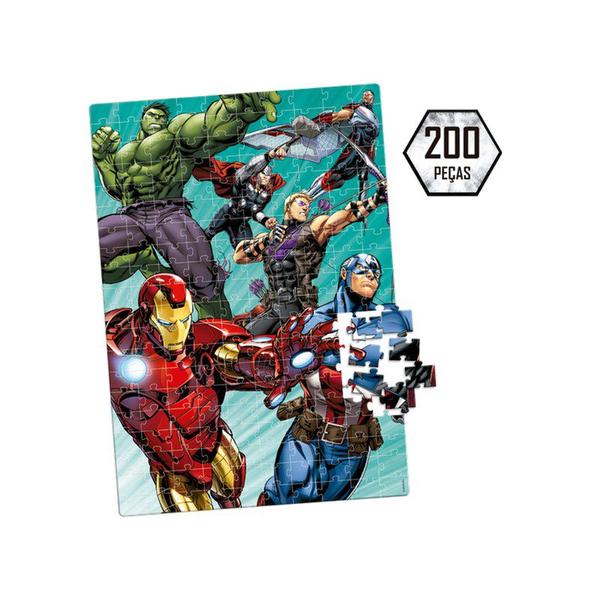 Imagem de Quebra cabeça marvel os vingadores 200 peças - toyster 8041