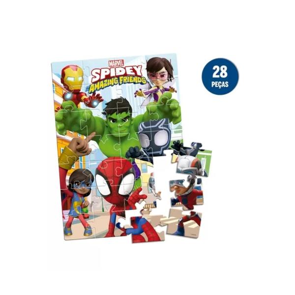 Imagem de Quebra Cabeça Marvel Spidey 28 Peças Toyster