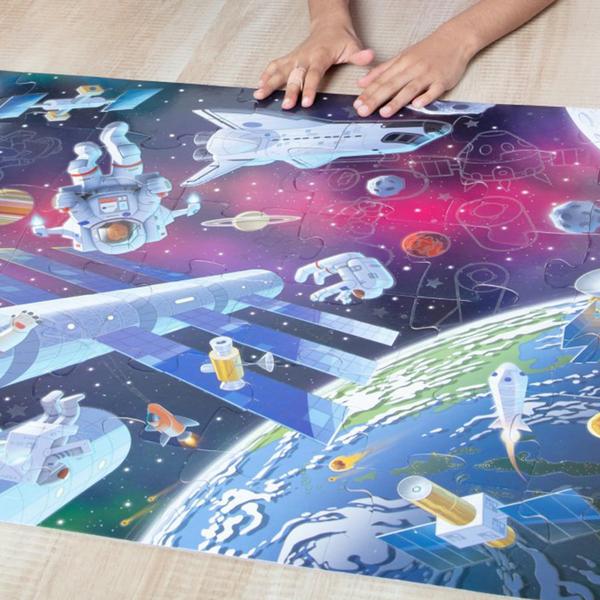 Imagem de Quebra-cabeça Melissa e Doug Outer Space que brilha no escuro 48 peças