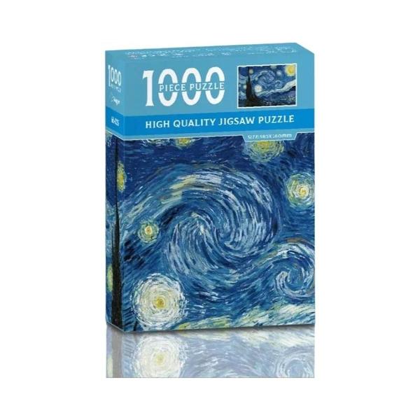 Imagem de Quebra-Cabeça Mini Adulto 1000 Peças - Pintura Van Gogh - Presente de Natal