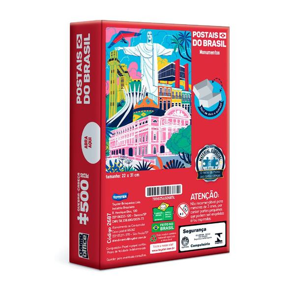Quebra Cabeça Nano Com 500 Peças Monumentos Brasil 2687 - Toyster Imagem de Quebra Cabeça Nano Com 500 Peças Monumentos Brasil 2687 - Toyster