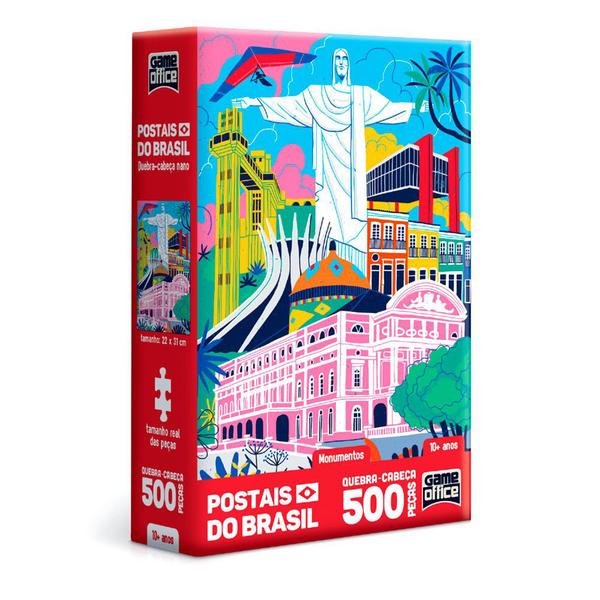 Quebra Cabeça Nano Com 500 Peças Monumentos Brasil 2687 - Toyster Imagem de Quebra Cabeça Nano Com 500 Peças Monumentos Brasil 2687 - Toyster