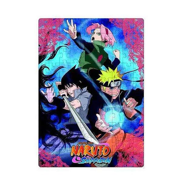 Imagem de Quebra-Cabeça Naruto Shippuden Puzzle Play 100 pçs Lente Mágica - 1192 - Elka