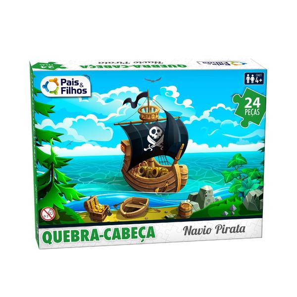 Imagem de Quebra Cabeça Navio Pirata 24 Peças Pais E Filhos 10770