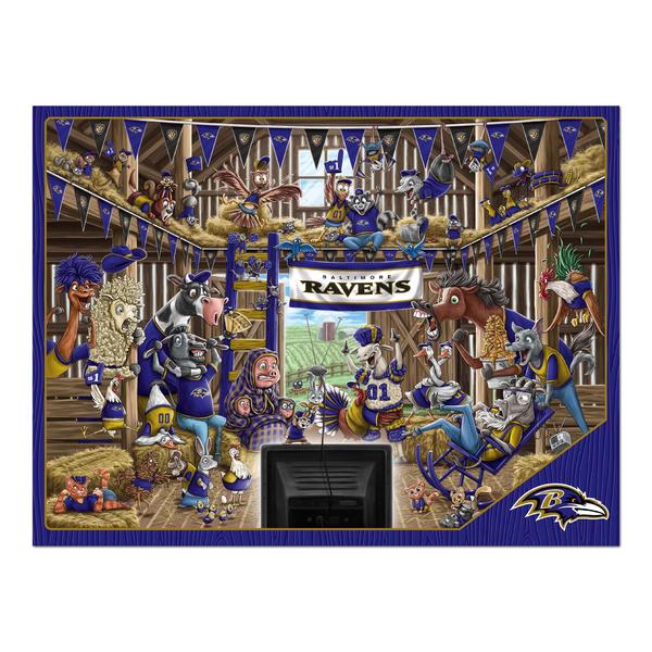 Imagem de Quebra-Cabeça NFL Baltimore Ravens Barnyard Fans - 500 Peças