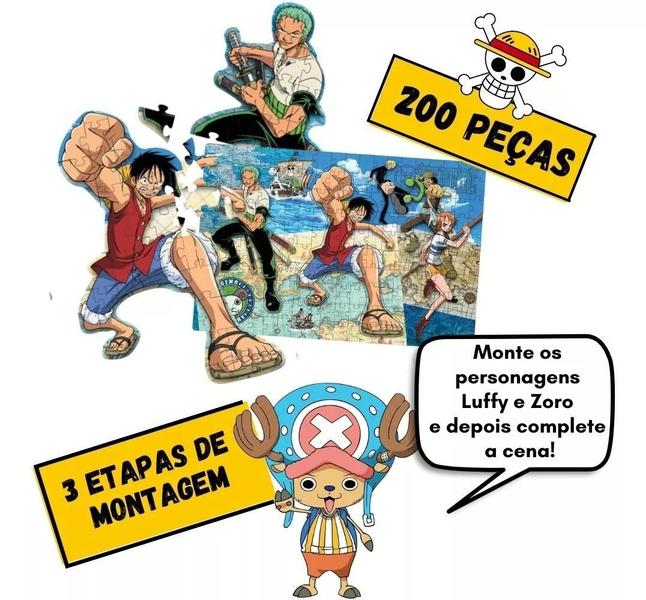 Imagem de Quebra-Cabeça One Piece 200 Peças - 3 Etapas 1225 - Elka