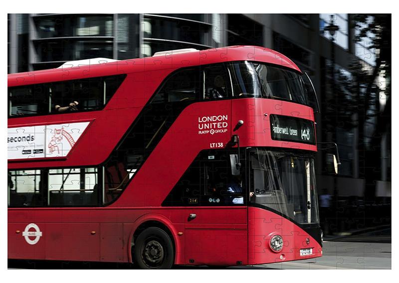 Imagem de Quebra-cabeça Ônibus de Londres 300 peças em MDF