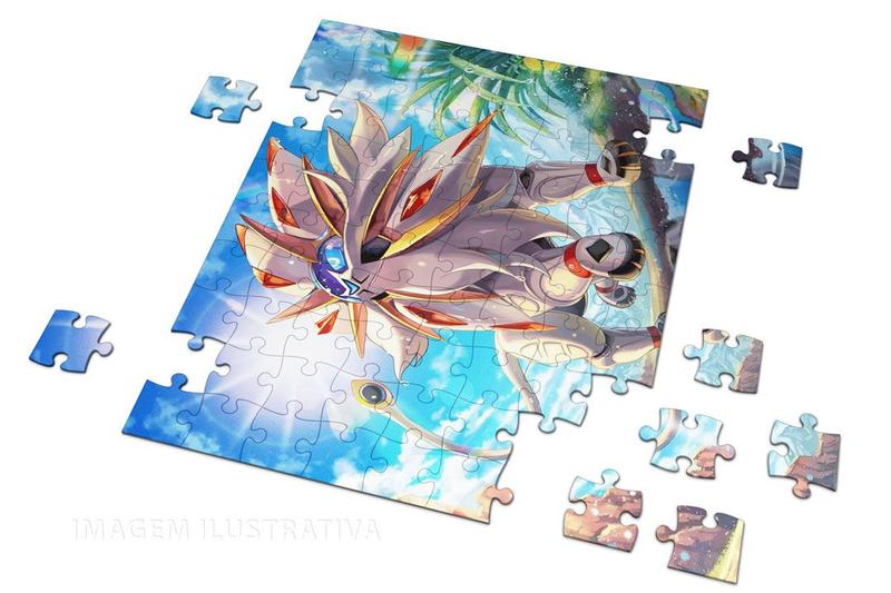 Imagem de Quebra Cabeça Personalizado Pokemon Lendario Solgaleo 120 Pç