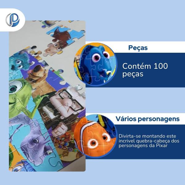 Imagem de Quebra-Cabeça Pixar Disney 100 peças Toyster 8052