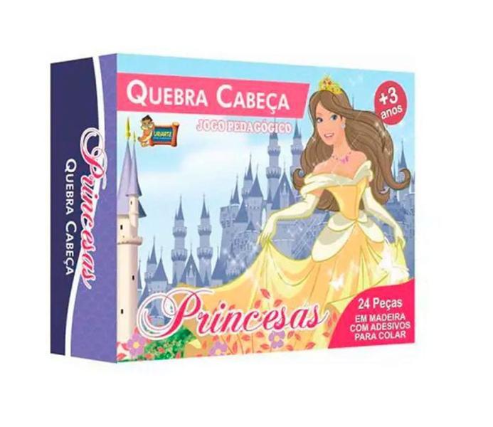 Imagem de Quebra-Cabeça Princesas - (C/24 Peças em MDF)  - Uriarte