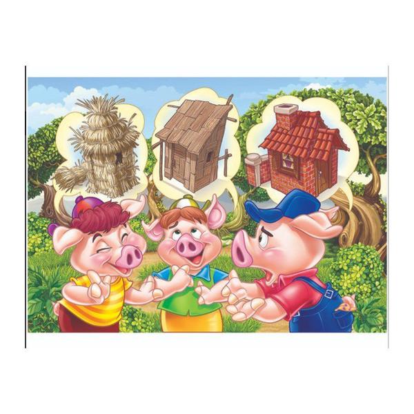 Imagem de Quebra cabeça prog. os tres porquinhos - grow 3561