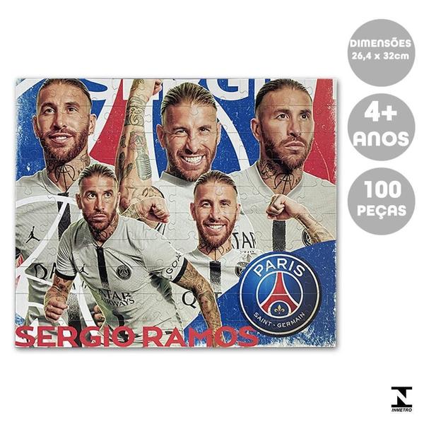 Imagem de Quebra Cabeça Psg Sergio Ramos 100 Pcs Mimo Toys