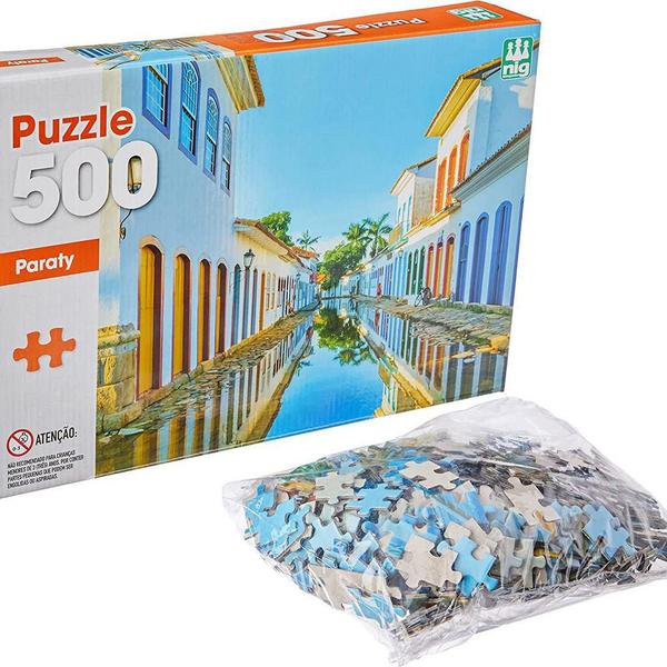 Imagem de Quebra Cabeca Puzzle 500 Pecas Brasil Paraty +7 Anos Nig