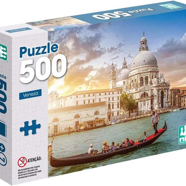 Imagem de Quebra Cabeca Puzzle 500 Pecas Italia Veneza +7 Anos Nig