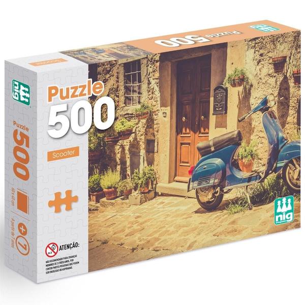 Imagem de Quebra Cabeça Puzzle 500 Peças Paisagem Scooter Nig