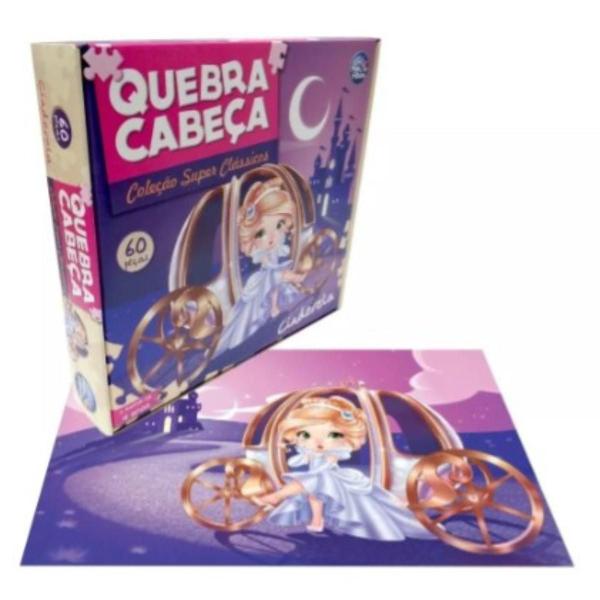 Imagem de Quebra Cabeça Puzzle Cinderela 60 Peças Classico Infantil