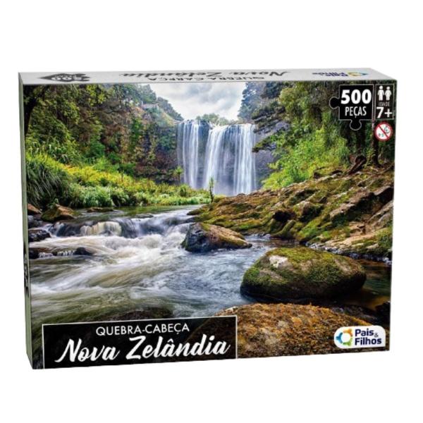 Imagem de Quebra Cabeça: Puzzle de 500 Peças Nova Zelândia - Tamanho montado: 37 x 54 cm - Pais E Filhos