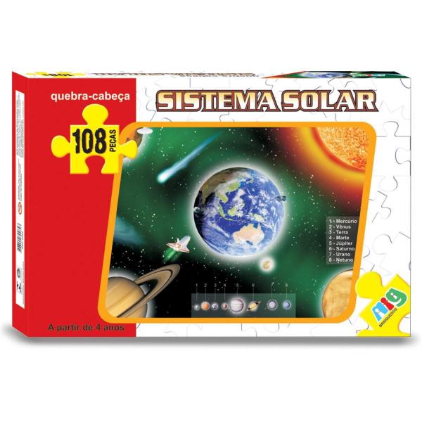 Imagem de Quebra Cabeça Puzzle Infantil Sistema Solar 108 Peças Nig