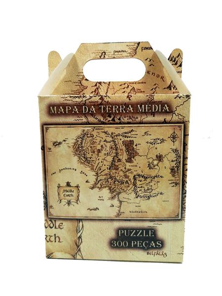 Imagem de Quebra-cabeça Puzzle Mapa Terra Média de 300 peças + Arabesco Decorativo
