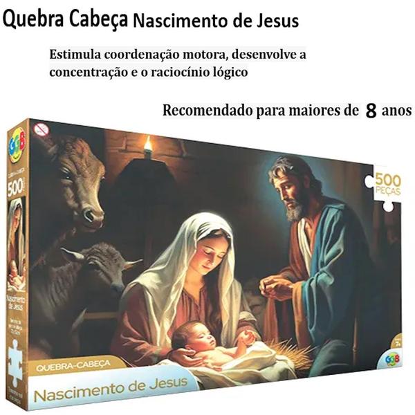 Imagem de Quebra Cabeça Puzzle Nascimento de Jesus 500 Peças