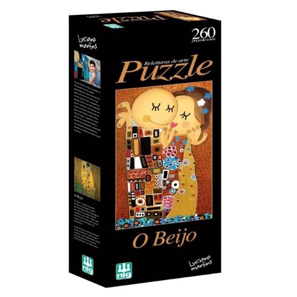 Imagem de Quebra Cabeça Puzzle O Beijo 260 Peças Nig Brinquedos 0580