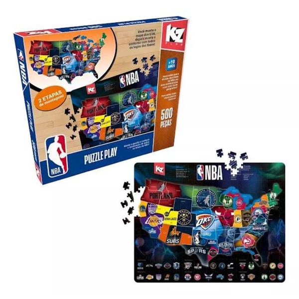 Imagem de Quebra Cabeça Puzzle Play 500 Peças Nba 1259 - Elka