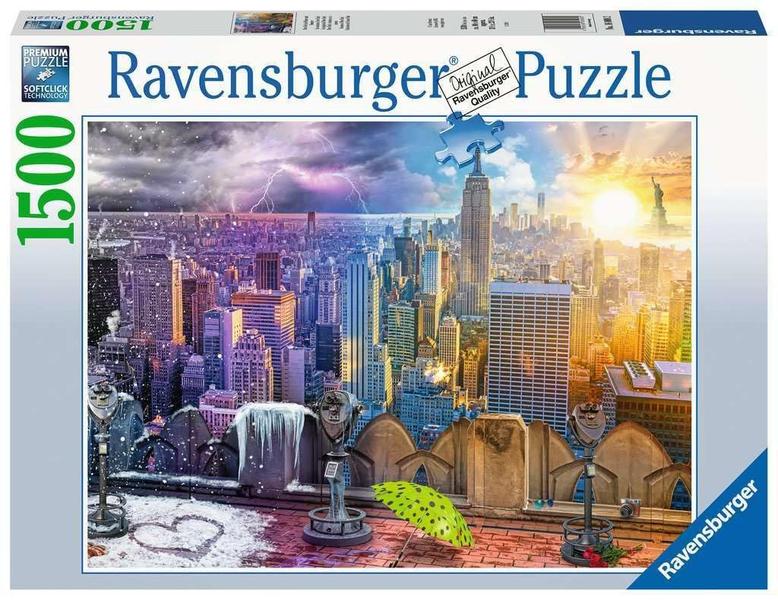 Imagem de Quebra-cabeça Ravensburger Dia e Noite: Horizonte de Nova York, 1500 peças