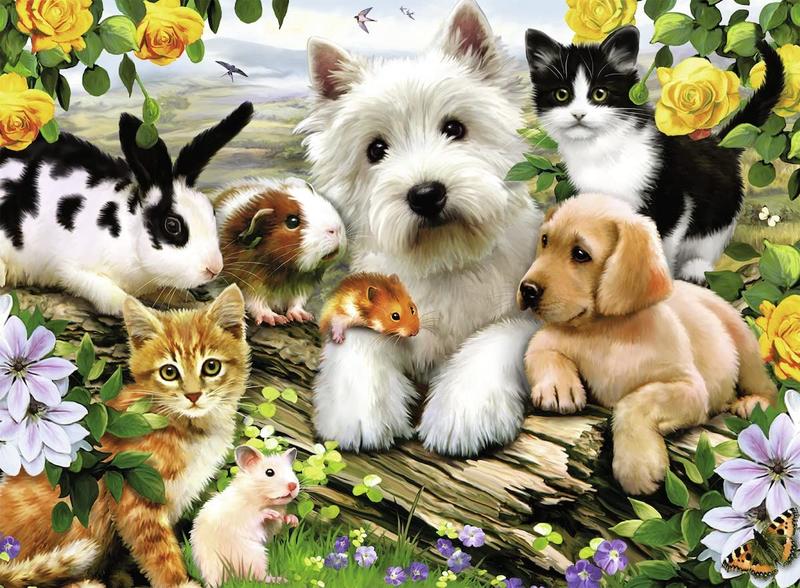 Imagem de Quebra-cabeça Ravensburger Happy Animal Buddies 300 peças