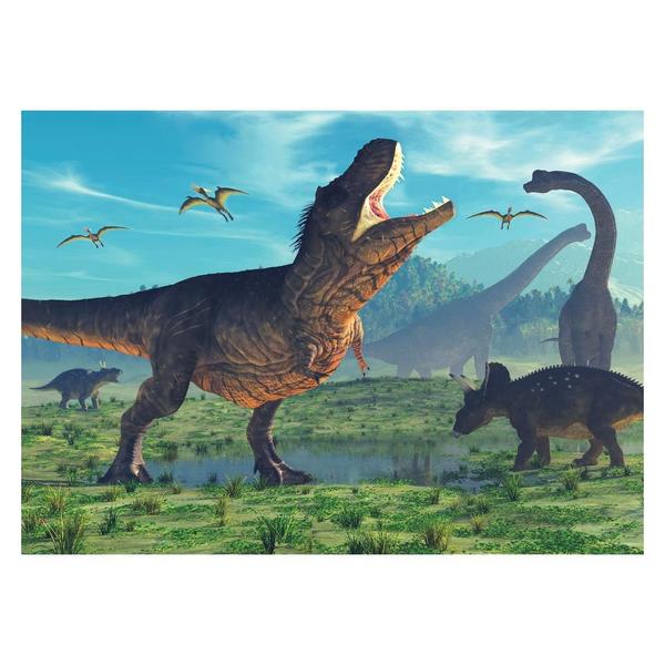 Imagem de Quebra Cabeça Reino Dos Dinossauros 200 Peças Infantil GGB