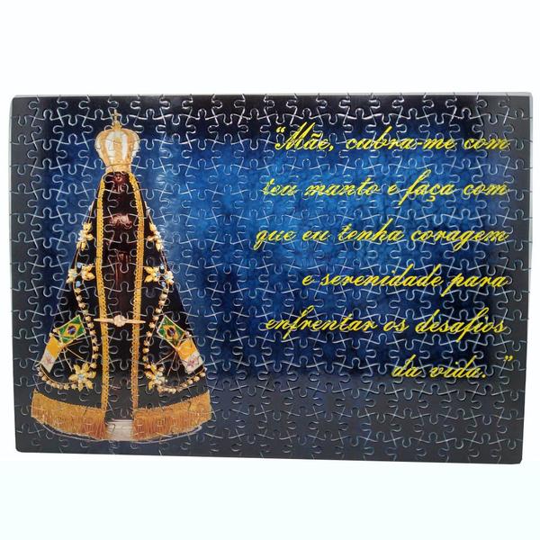 Imagem de Quebra-Cabeça Religioso Nossa Senhora Aparecida de 120 peças + Terço Especial