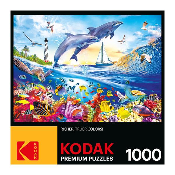 Imagem de Quebra-cabeça RoseArt Kodak Premium Playful Summer Dolphins