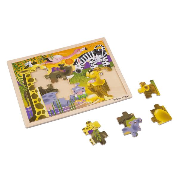 Imagem de Quebra-cabeça Safari de Madeira Melissa & Doug (24 pcs)