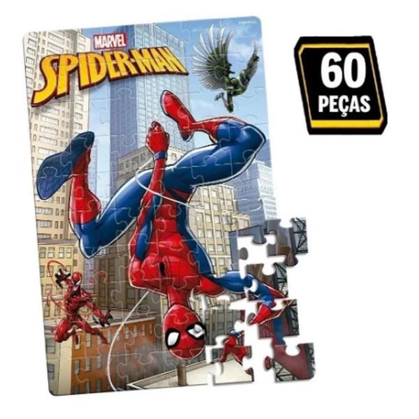 Imagem de Quebra Cabeça Spider Man 60 Peças Toyster