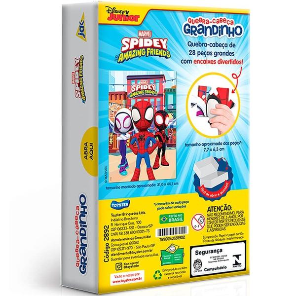 Imagem de Quebra cabeca spidey e seus amigos grandinho 28 pecas toyster