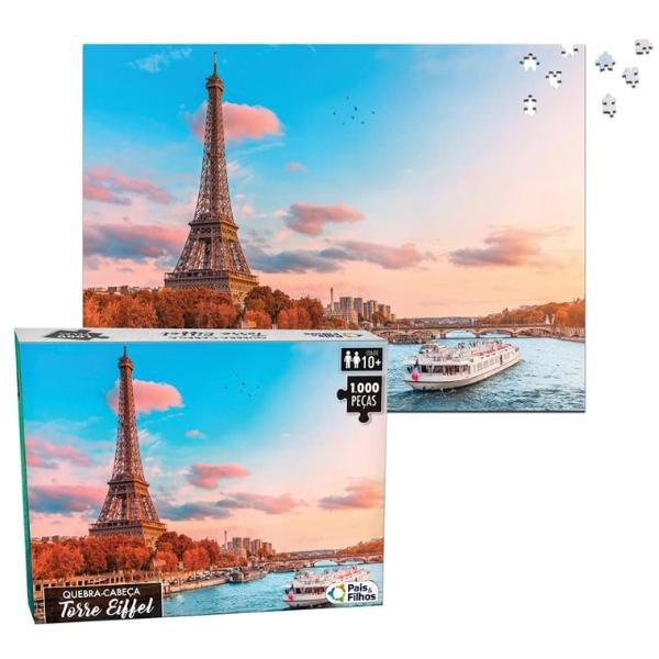 Imagem de Quebra Cabeça Torre Eiffel Paris 1000 Peças Puzzle Premium