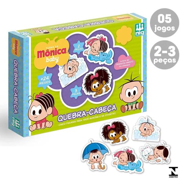 Imagem de Quebra Cabeça Turma Da Mônica Baby 5 Jogos Nig