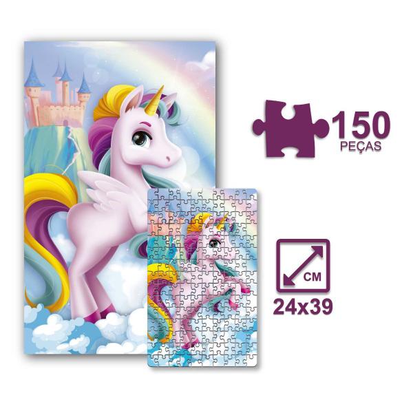 Imagem de Quebra Cabeça Unicornio Rainbow C/ 150 Peças Infantil Menina