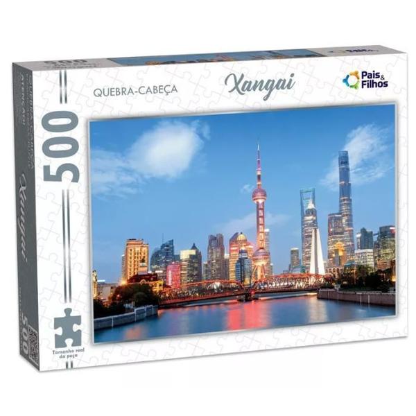 Imagem de Quebra Cabeça Xangai China 500 Peças Puzzle Premium